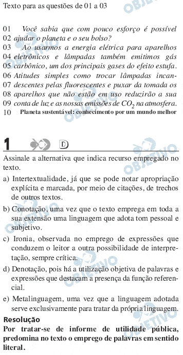 Resolução Comentada - Questão 01