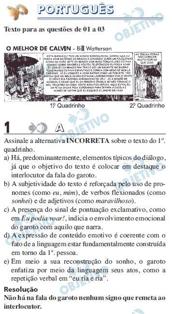 Resolução Comentada - Questão 01