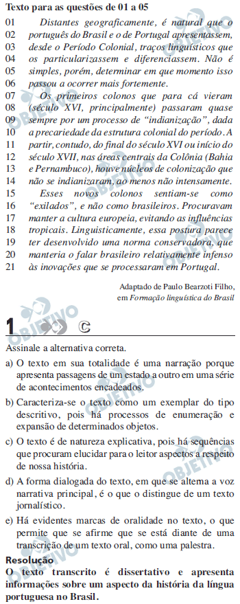 Resolução Comentada - Questão 01