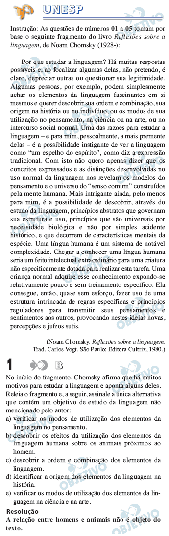 Resolução Comentada - Questão 01