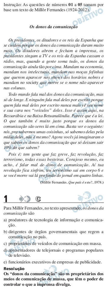 Resolução Comentada - Questão 01