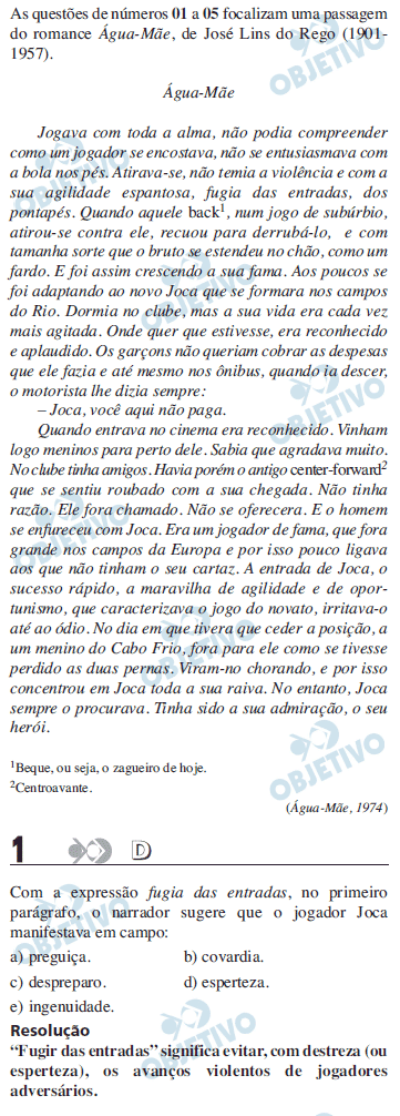 Resolução Comentada - Questão 01