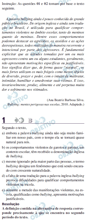 Resolução Comentada - Questão 01
